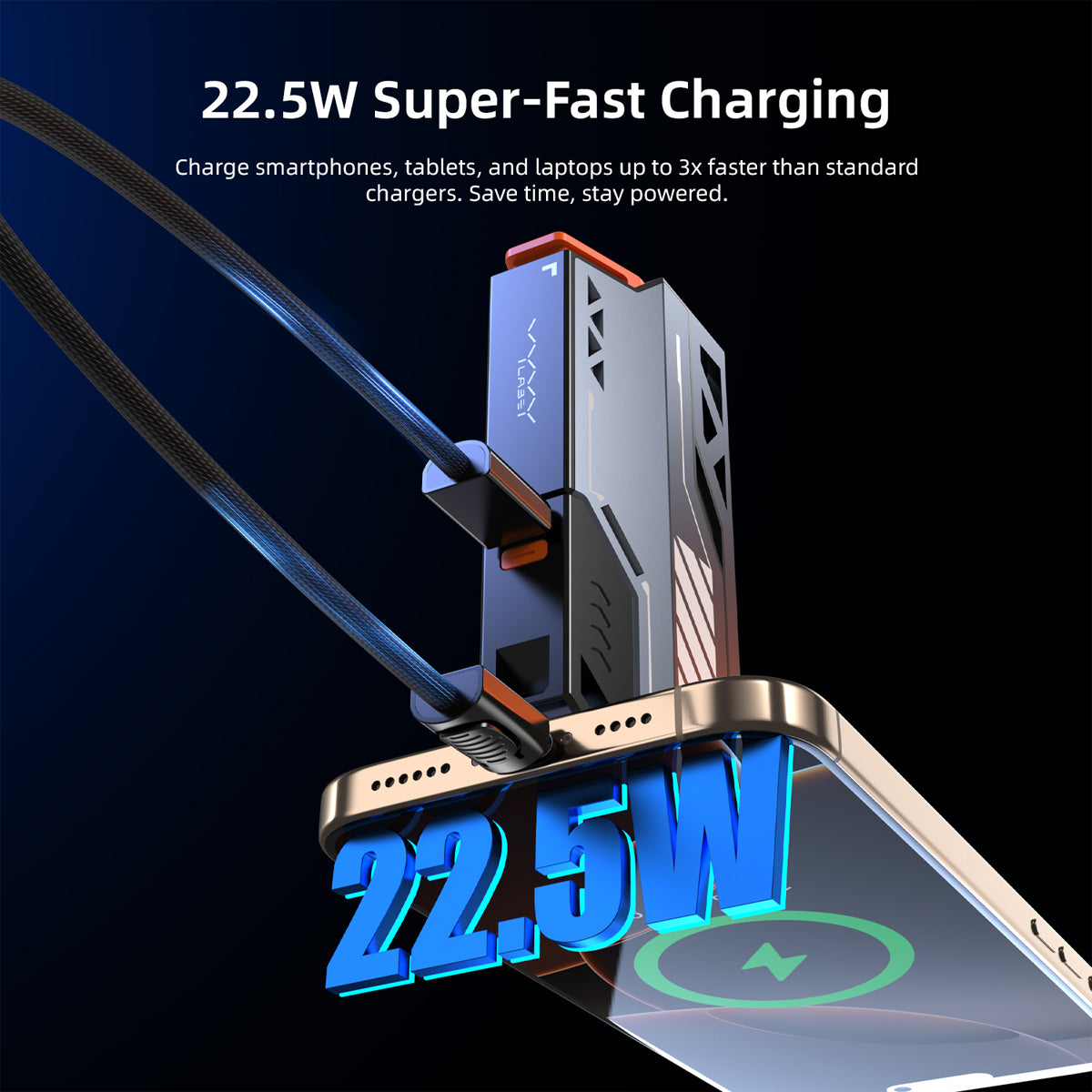 Vyvylabs NexCell Detachable Fast Charger Power Bank 10000mAh 22.5W with C-C Cable