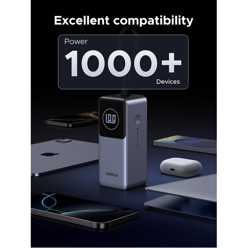 Ugreen Nexode 20000mAh 130W Power Bank with Built-in Cable