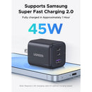 Ugreen 3-Port 2xUSB-C + x-1xUSB-A 45W GaN Fast Charger (X527/65155B)