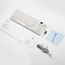 Aula F98 Pro Wireless & Bluetooth 99 Keys 3-In-1 Hot-Swappable Mechanical Keyboard (White)