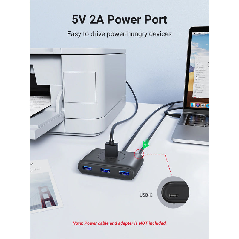 Ugreen USB 3.0 A 4 Ports Hub - 0.5m (Black) (CR113/20290)
