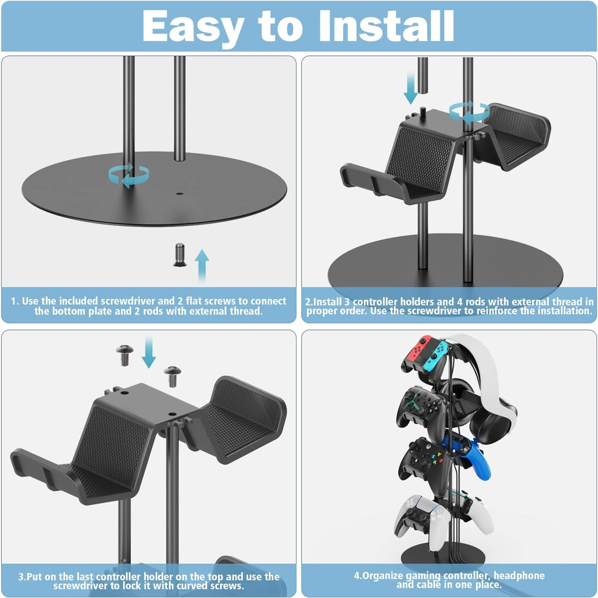 Kytok Multiple Controller Desk Stand for 8 Controllers (KT-515)