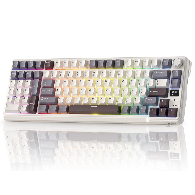 Royal Kludge RK-L98 Tri-Mode RGB 101 Keys Hot Swappable Mechanical Keyboard Sandalwood Brown