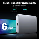 Ugreen 2.5" SATA External Hard Drive Enclosure - 6Gbps (Grey) (CM300/70499)