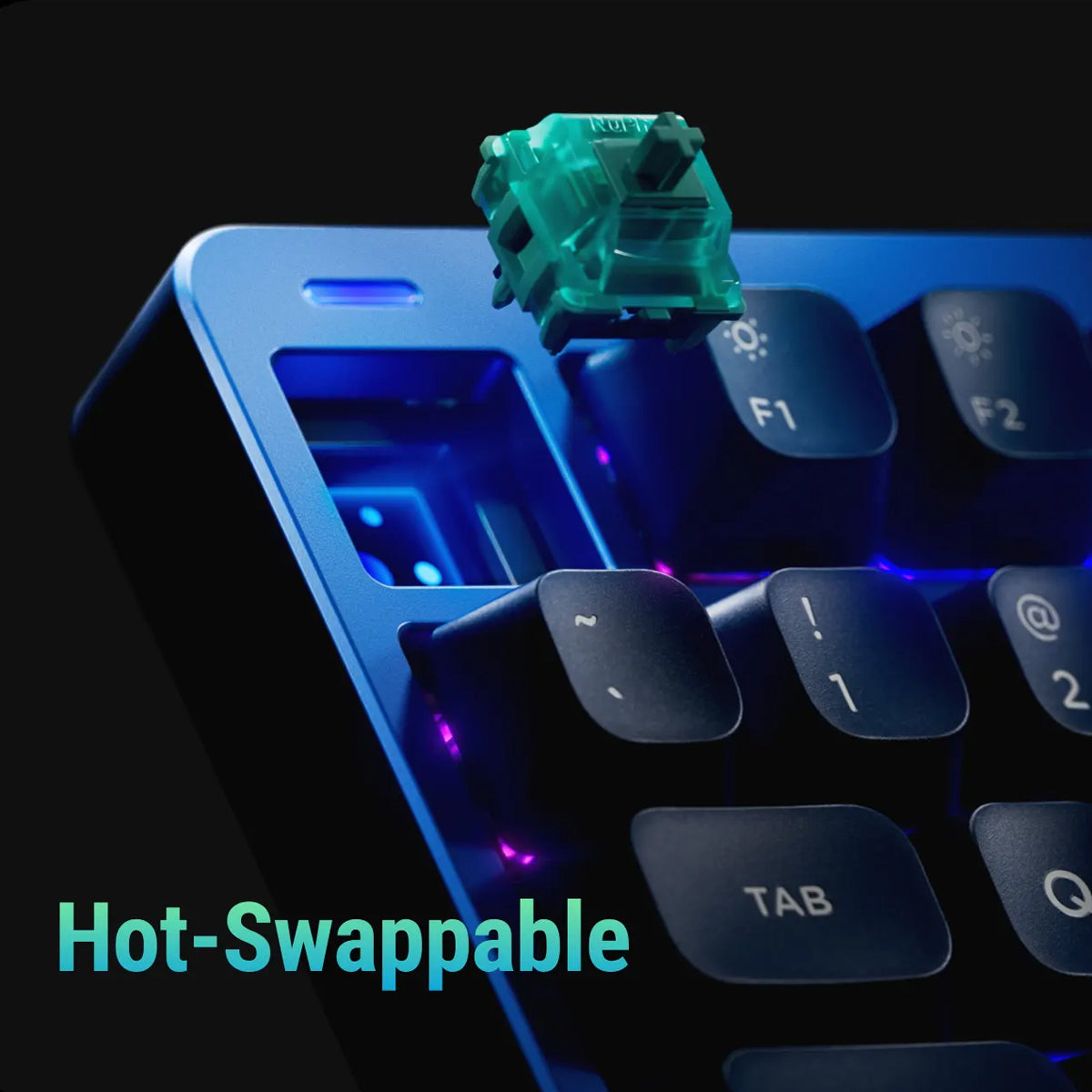 NuPhy Gem80 QMK/VIA Tri-Mode Wireless Custom Mechanical Keyboard (Mystic Indigo)
