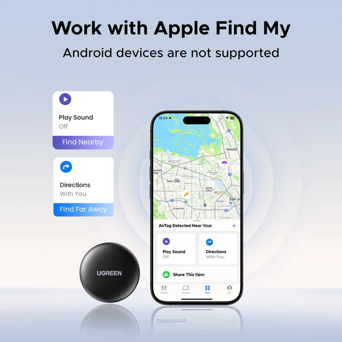 Ugreen Finder Mini 2 - 2-Pack Rechargeable 