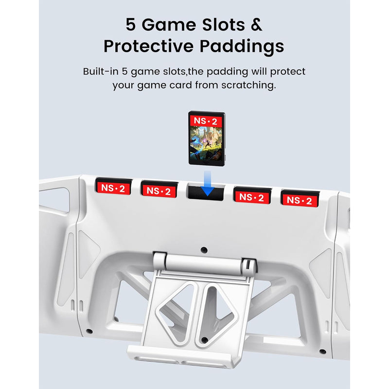 Transnovo Detachable Magnetic Protective Case with Stand for Nintendo Switch 2 (White) (NS2-CS01)