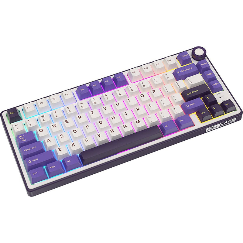 Royal Kludge R75 QMK Single-Mode RGB 81-Keys Hot-Swappable Mechanical Keyboard Blackberry Mousse