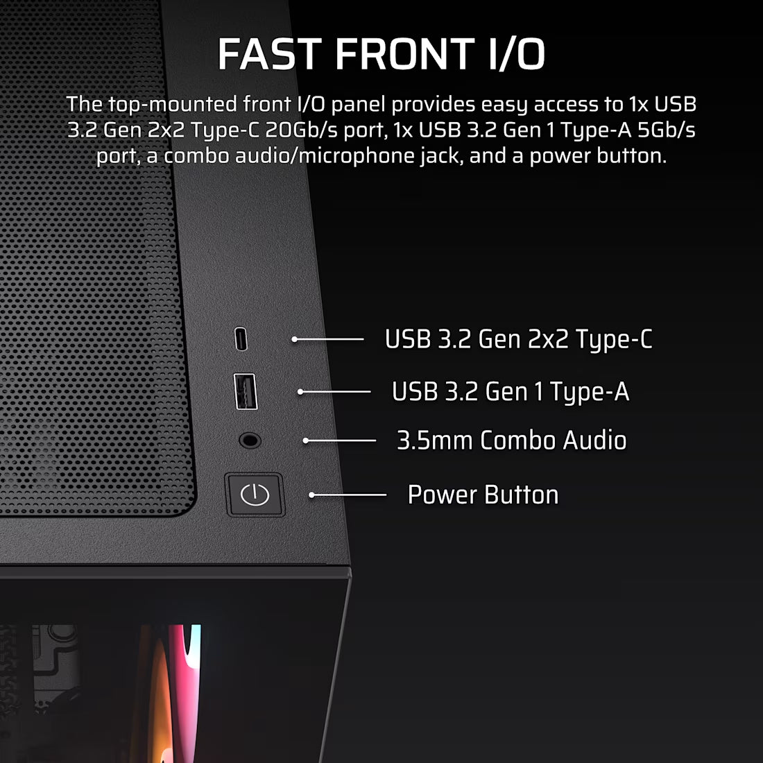 Corsair 2800X RS-R ARGB Micro-ATX PC Case