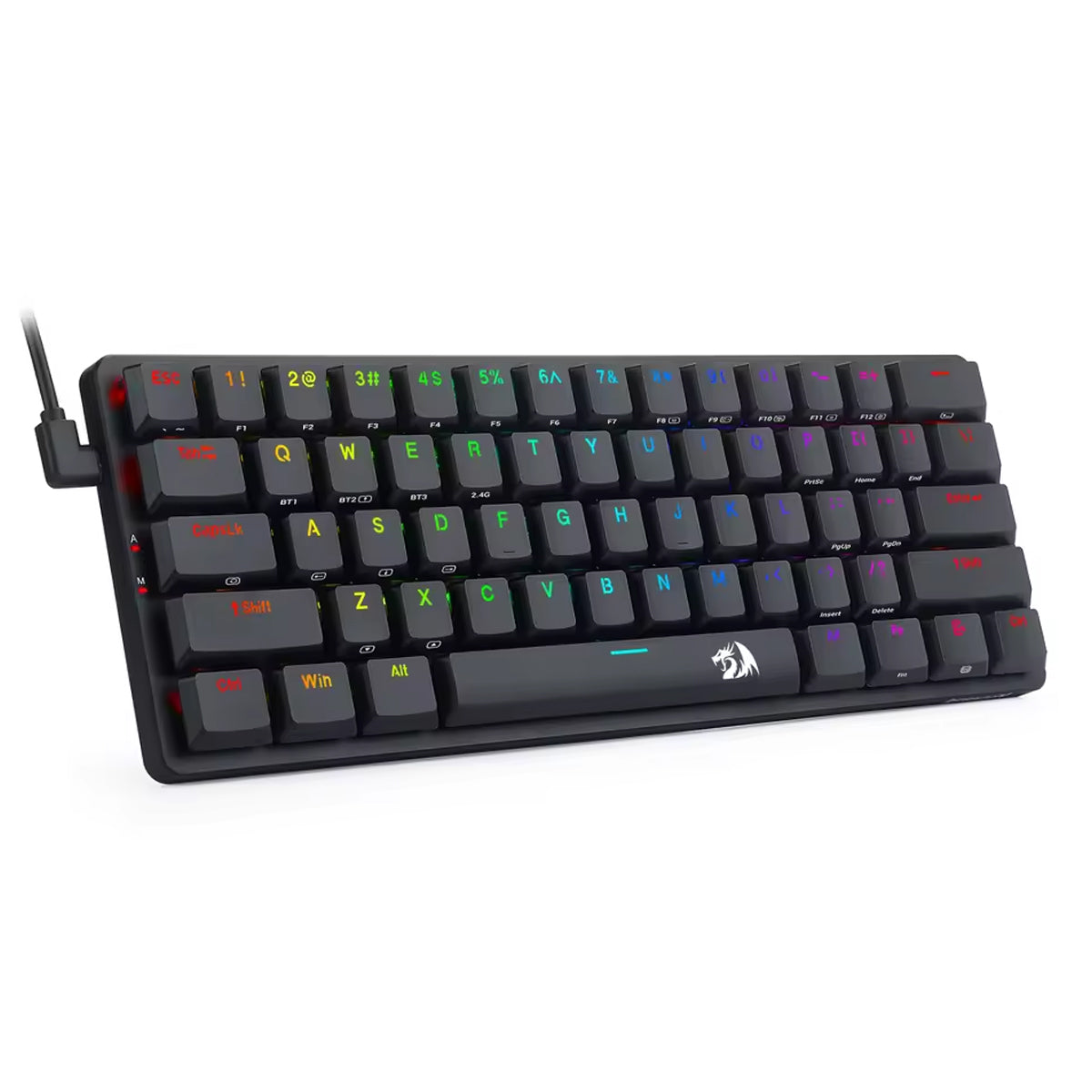 Redragon Elise Pro Tri-Mode RGB 60% Mechanical Gaming Keyboard (K615P-KBS)