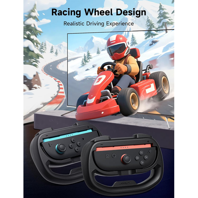 JSAUX Racing Steering Wheel 2-Pack for Nintendo Switch 2