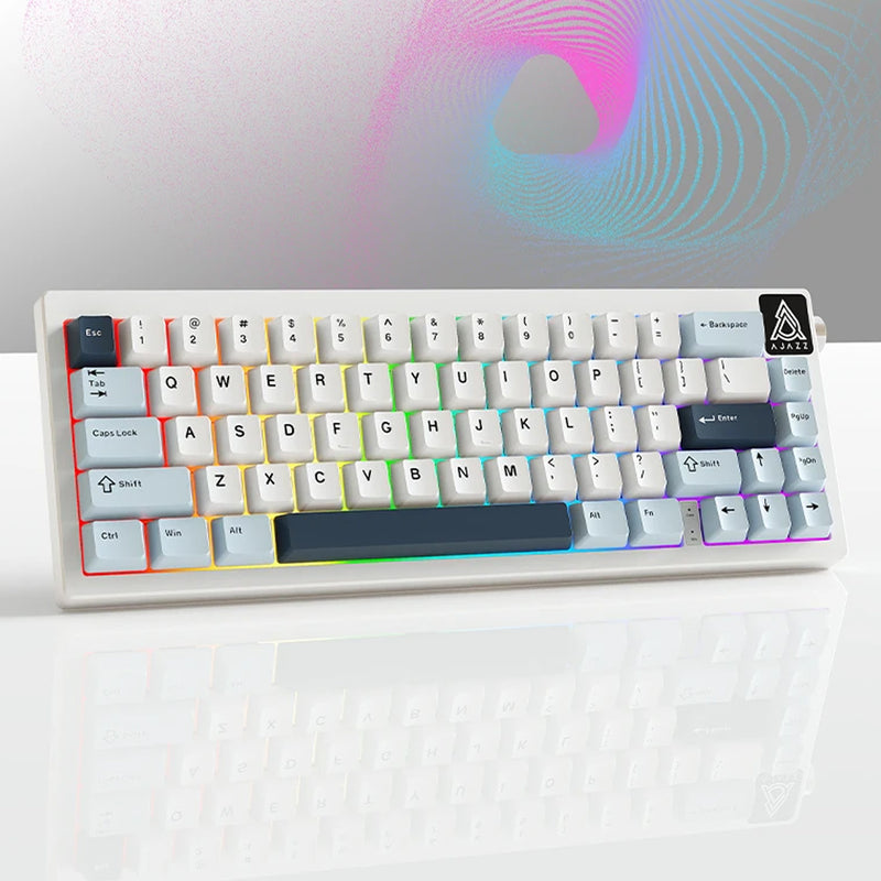 Ajazz AK650 RGB Wired 66-Key Gasket-Mounted Hot-Swappable Mechanical Keyboard