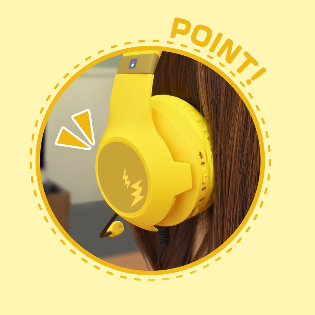 Hori Gaming Headset For Nintendo Switch (Pikachu) (NSW-550A)