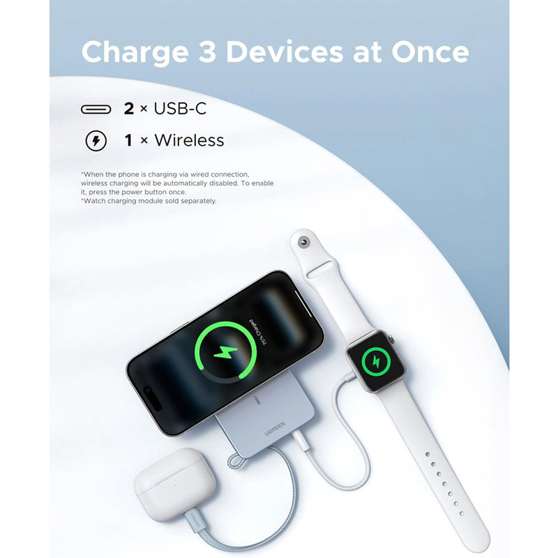 Ugreen MagFlow 10000mAh Qi2 25W Magnetic Wireless Power Bank