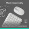 Logitech MK250 Compact Wireless Mouse and Keyboard (Off-White) (920-013560)