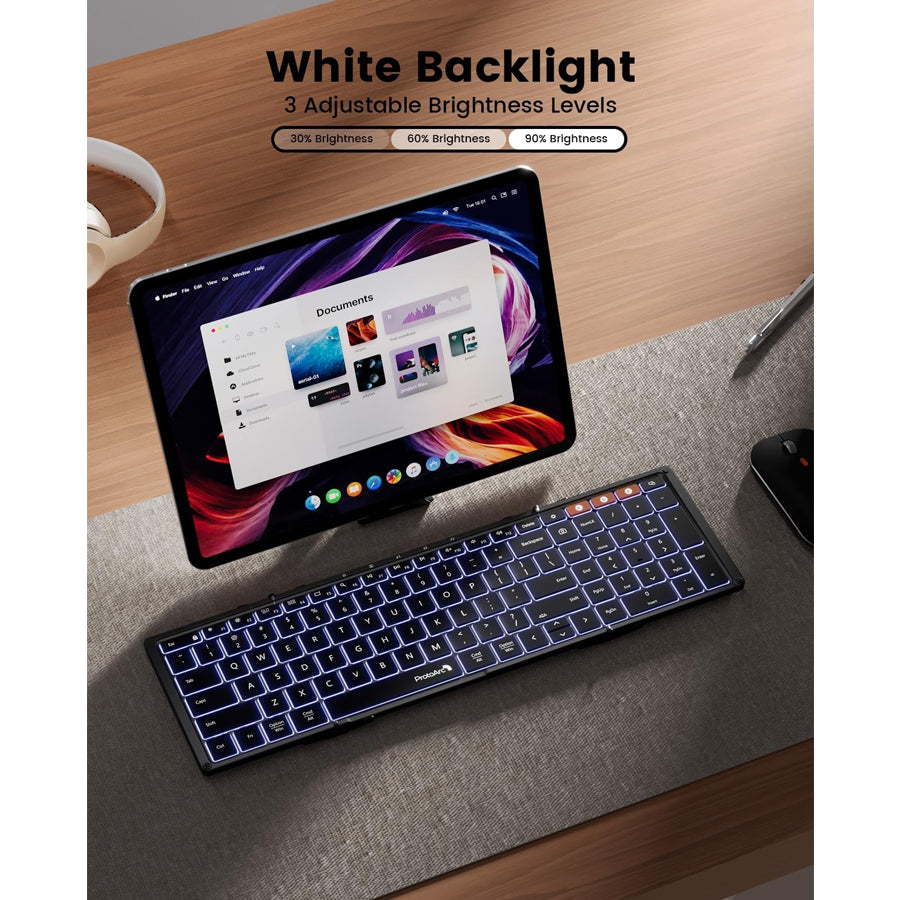 ProtoArc XK01 Plus Foldable Full-Size Bluetooth Keyboard