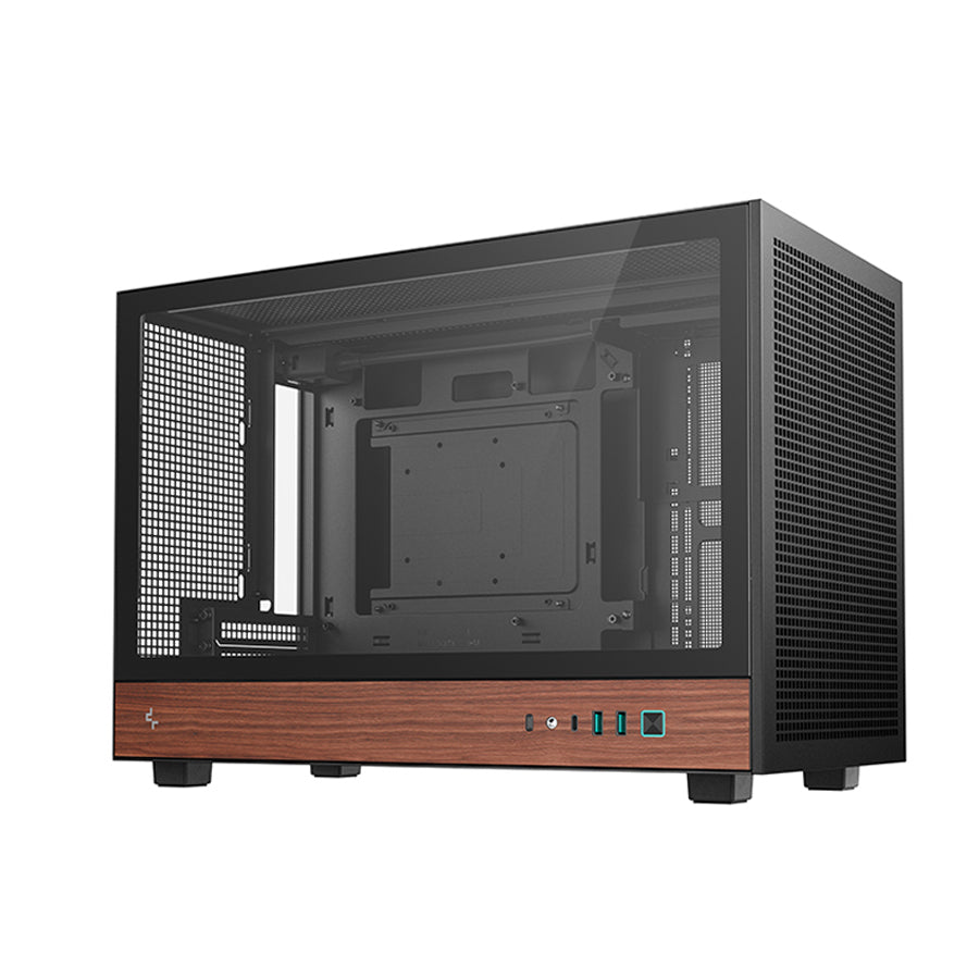 DeepCool CH260 Wood High Airflow Compact M-ATX Wood Grain PC Case