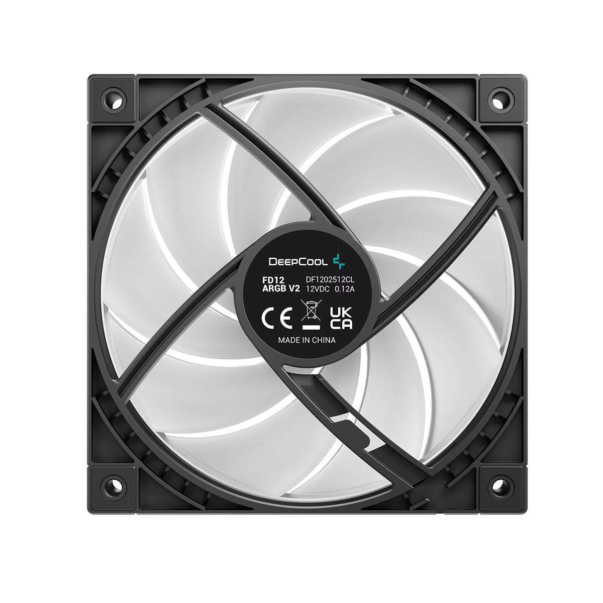 DeepCool FD12 ARGB V2 120mm Closed-Wheel Cooling Fan - Single Pack