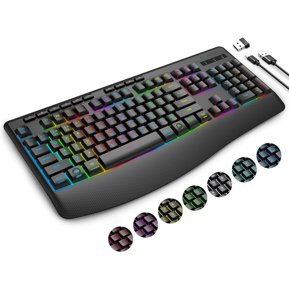 E-Yooso K-787 Tri-Mode RGB 104 Keys Keyboard (Black)