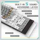 Ajazz AK820 White Backlit Wired 75% Hot-Swappable Mechanical Keyboard