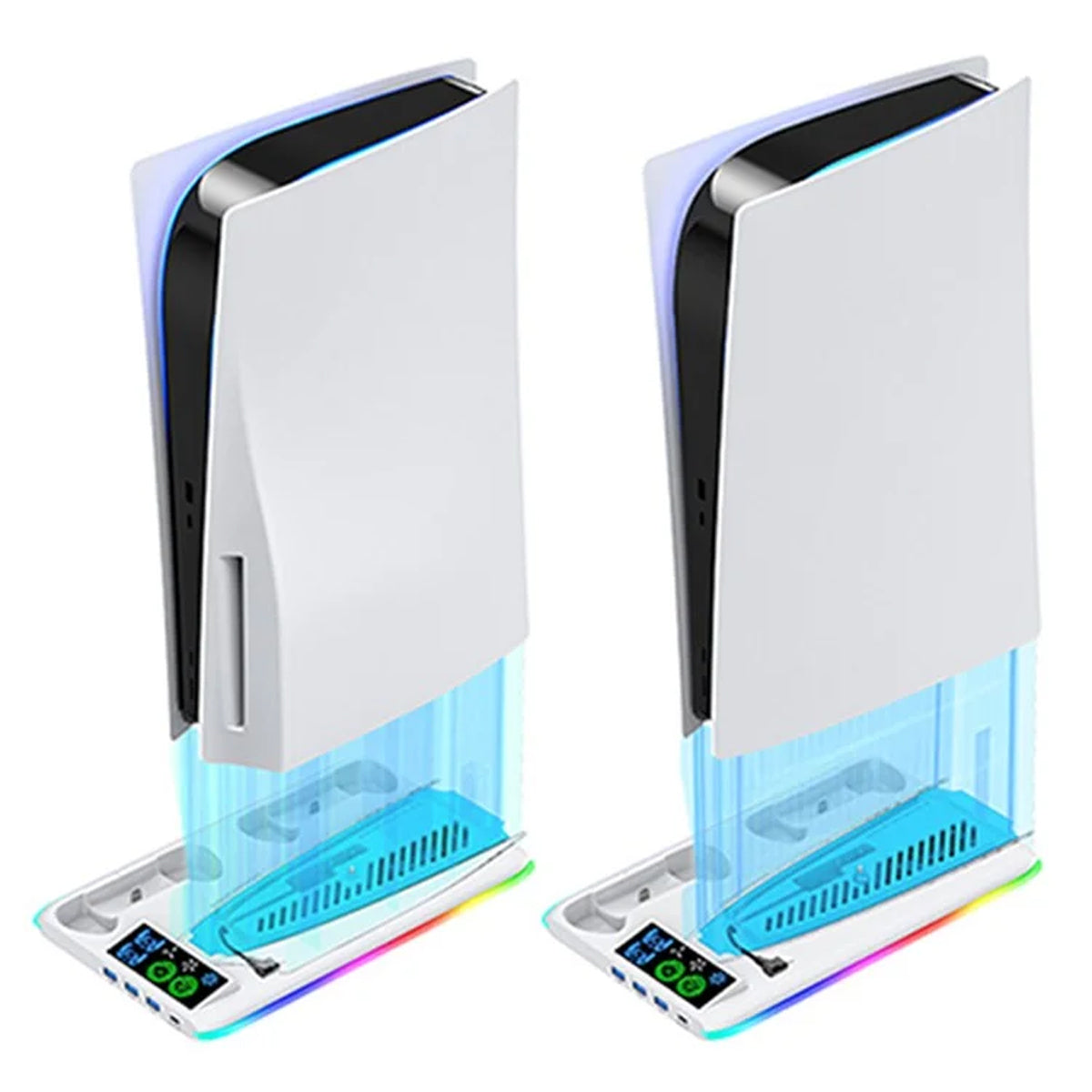 OIVO Cooling Stand with Controller Charger for PS5 / PS5 Slim (White) (IV-P5364X)
