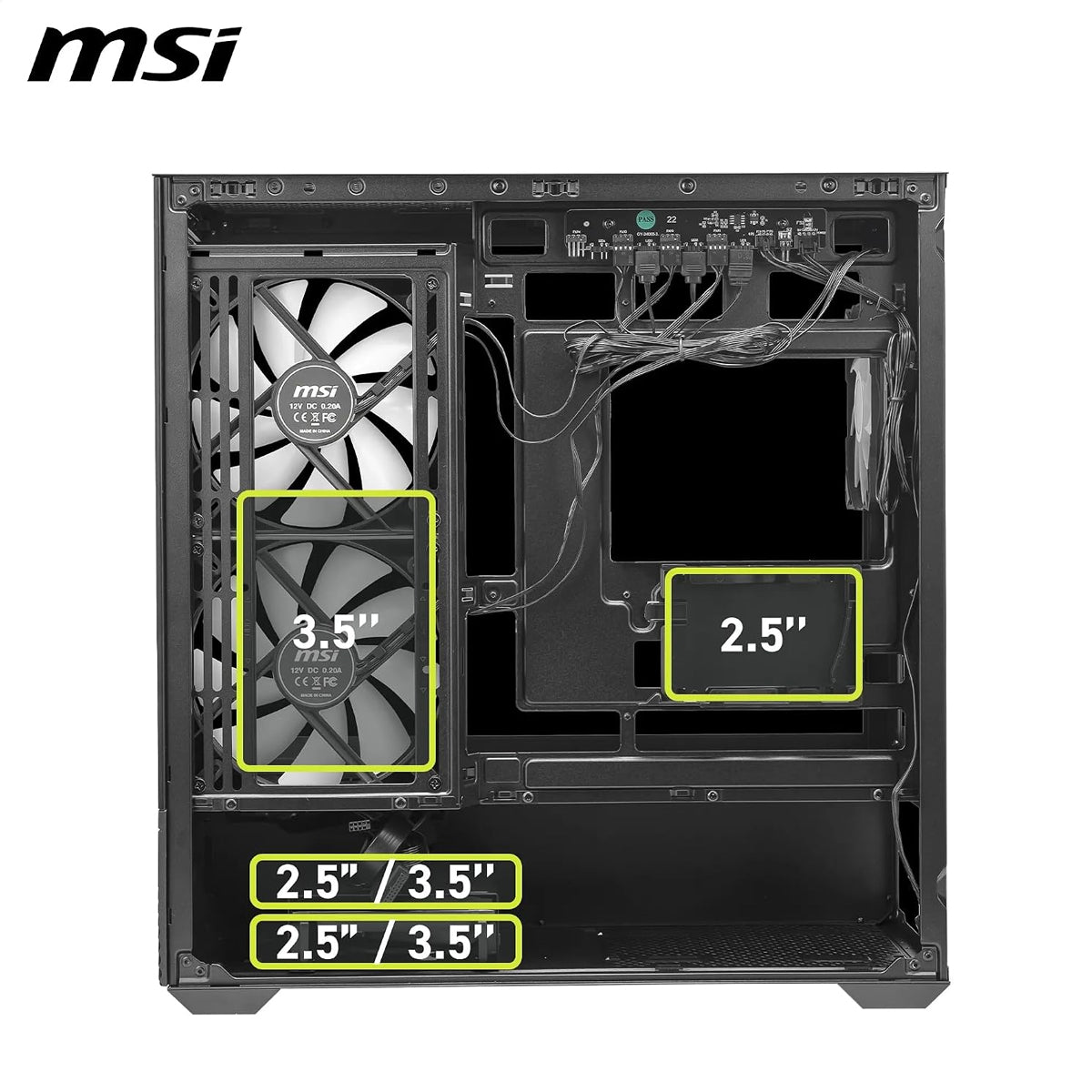 MSI MAG PANO M110R Mini Tower Micro-ATX/Mini-ITX PC Case