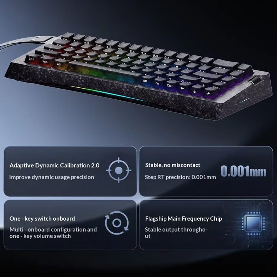 Ajazz AK680 V3 RGB Wired 68-Keys Magnetic Keyboard