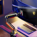 North Bayou Heavy Duty Single Deskmount Gaming Monitor Arm (up to 60" or 20Kg)