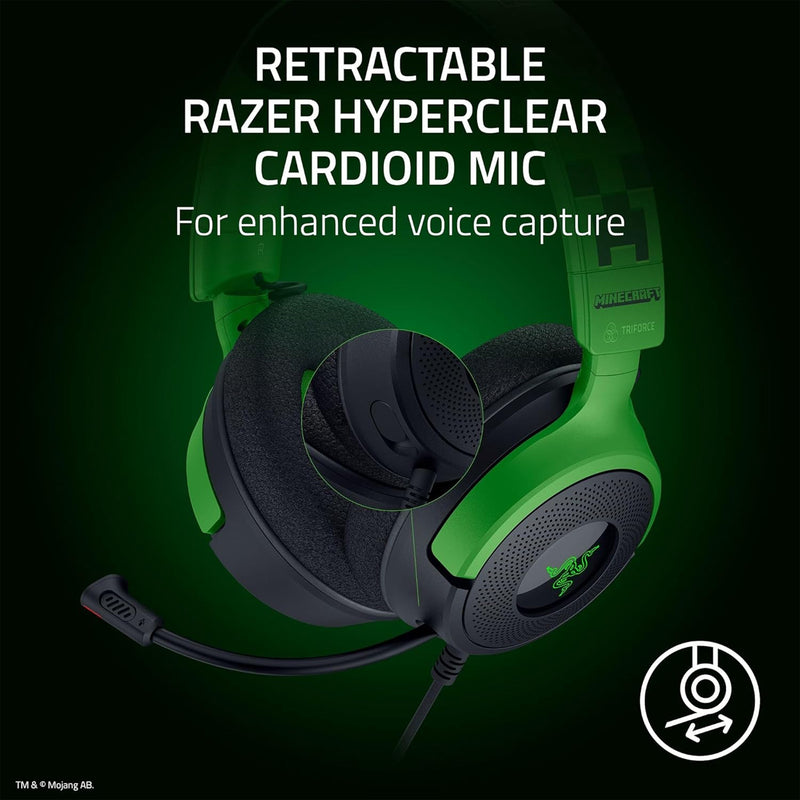 Razer Kraken V4 X Wired Gaming Headset (Minecraft Edition)