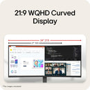 LG UltraWide 34U640B-B 34" WQHD (3440x1440) 144Hz 5ms GTG VA Curved Gaming Monitor