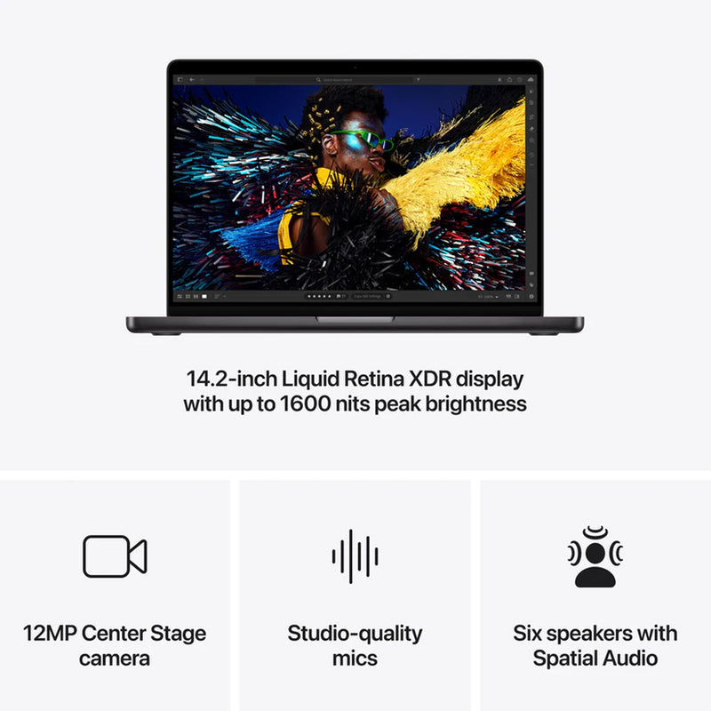 MacBook Pro 14-inch M4 16GB RAM 512GB SSD (Space Black) (MW2U3PP/A)