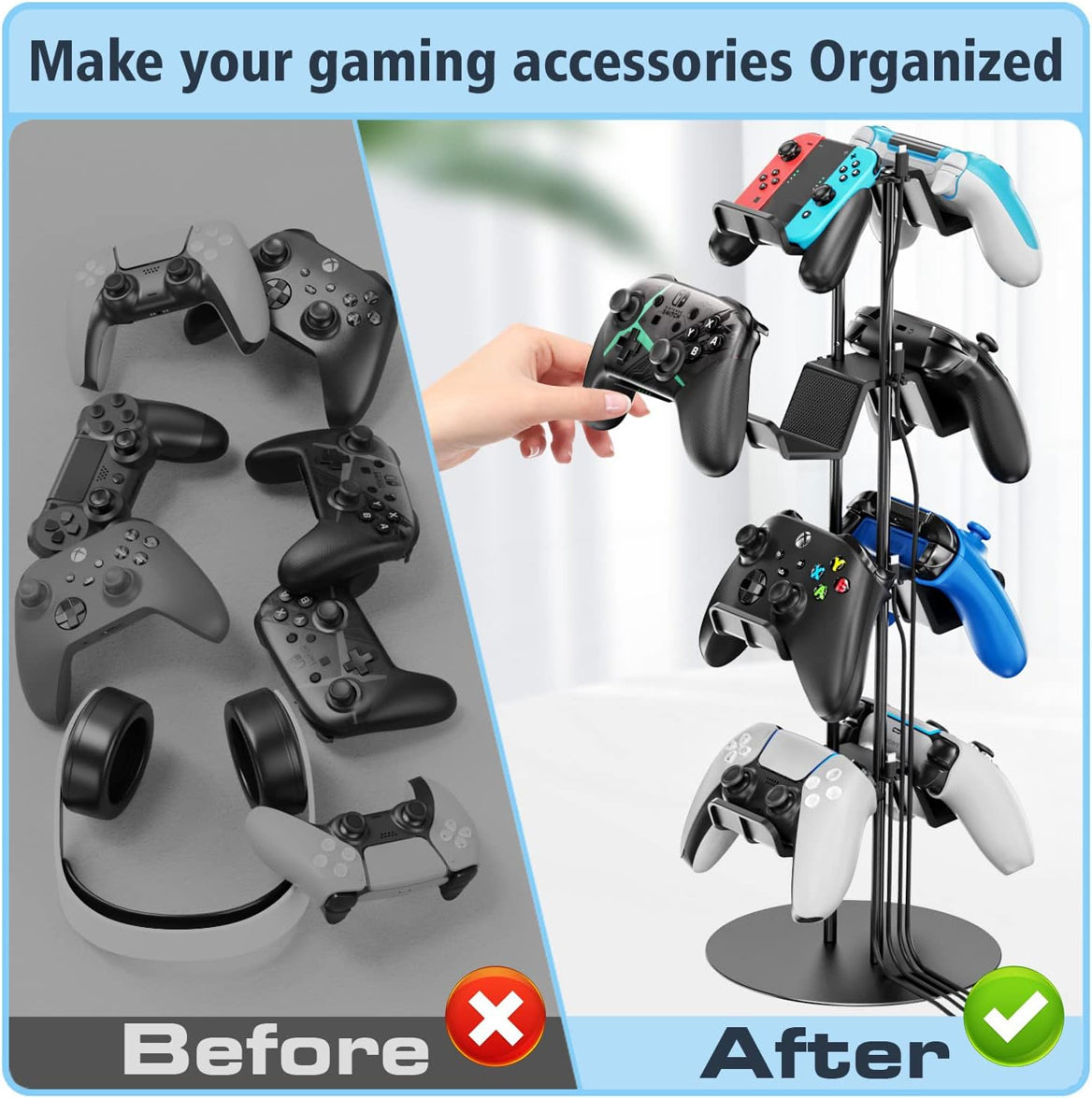Kytok Multiple Controller Desk Stand for 8 Controllers (KT-515)
