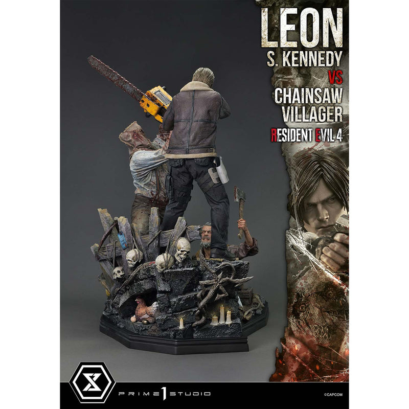 Ultimate Premium Masterline Resident Evil 4 Leon S. Kennedy versus Chainsaw Villager