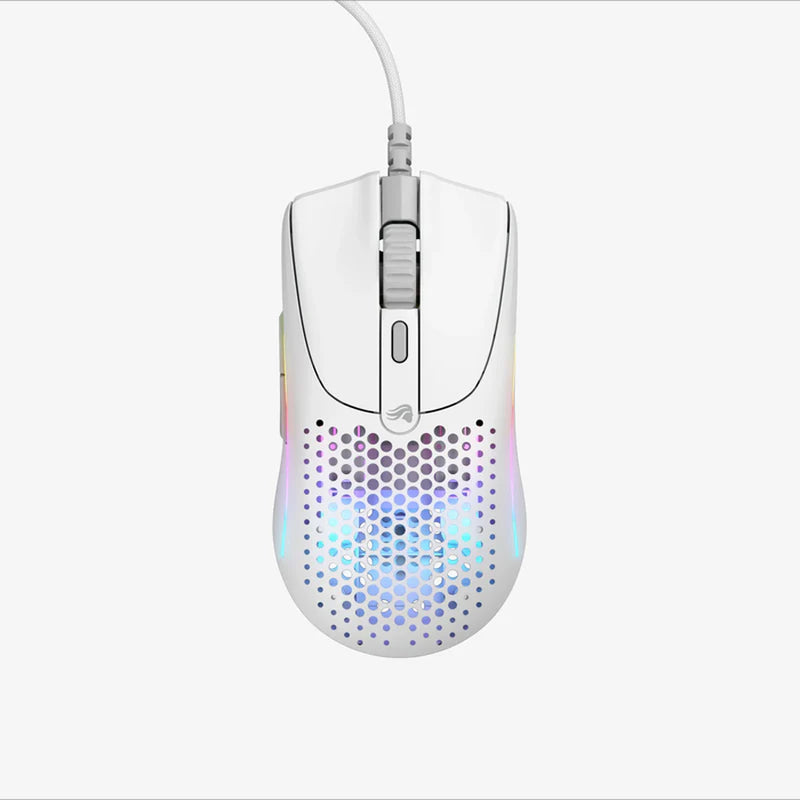 Glorious Model O 2 Mini Ultralight Ambidextrous RGB Wired Gaming Mouse (Black, White)