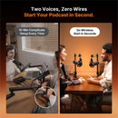 Maono PD200WT Hybrid Podcast Dynamic Wireless RGB Microphone (Black)