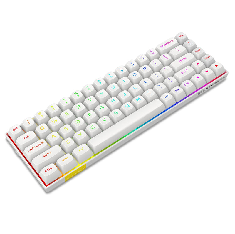 E-Yooso HZ-68 RGB 68-Keys Hot-Swappable Mechanical Keyboard White (Magnetic Switch) | DataBlitz