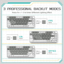 Ajazz AK820 White Backlit Wired 75% Hot-Swappable Mechanical Keyboard