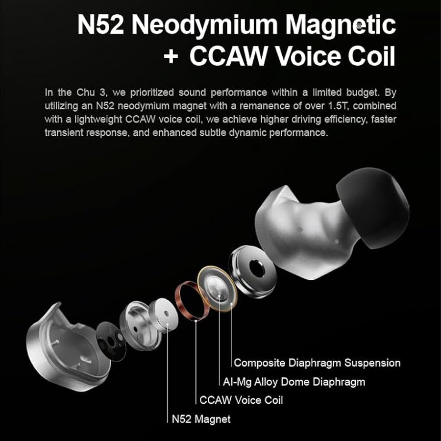 Moondrop CHU III High-Performance Dynamic Driver In-Ear Earphones