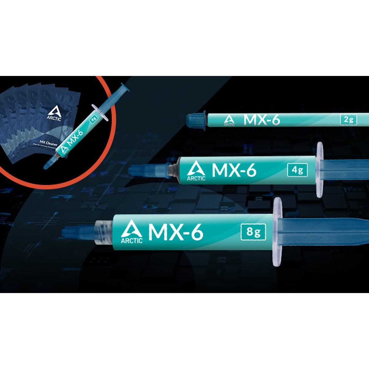 Arctic MX-6 (4g) Ultimate Performance Thermal Paste with 6 pcs. MX Cleaner