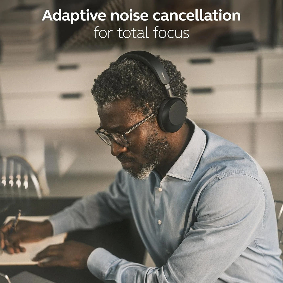 Jabra Evolve3 75 MS Link390c USB-C Wireless Headset With Dongle (Black)