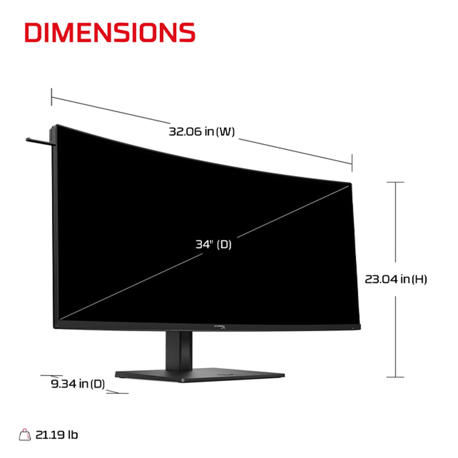HyperX OMEN OLED C49PPAA 34" WQHD (3440x1440) 360Hz 0.03ms GtG QD-OLED Gaming Monitor