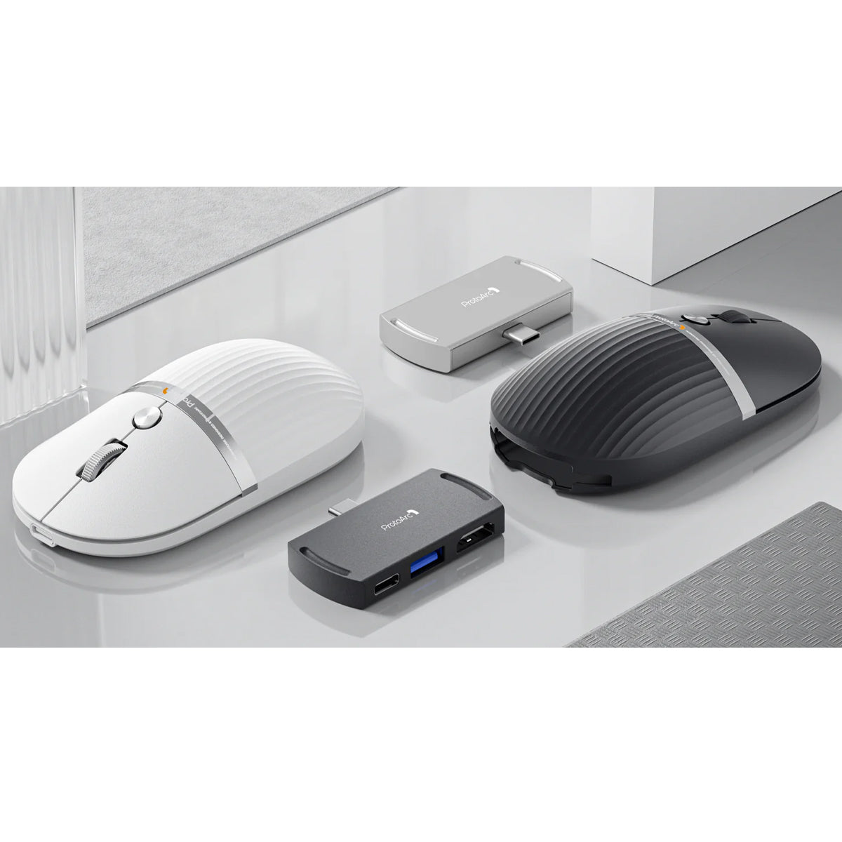 ProtoArc HubMouse 2-in-1 Swappable Modular HubMouse