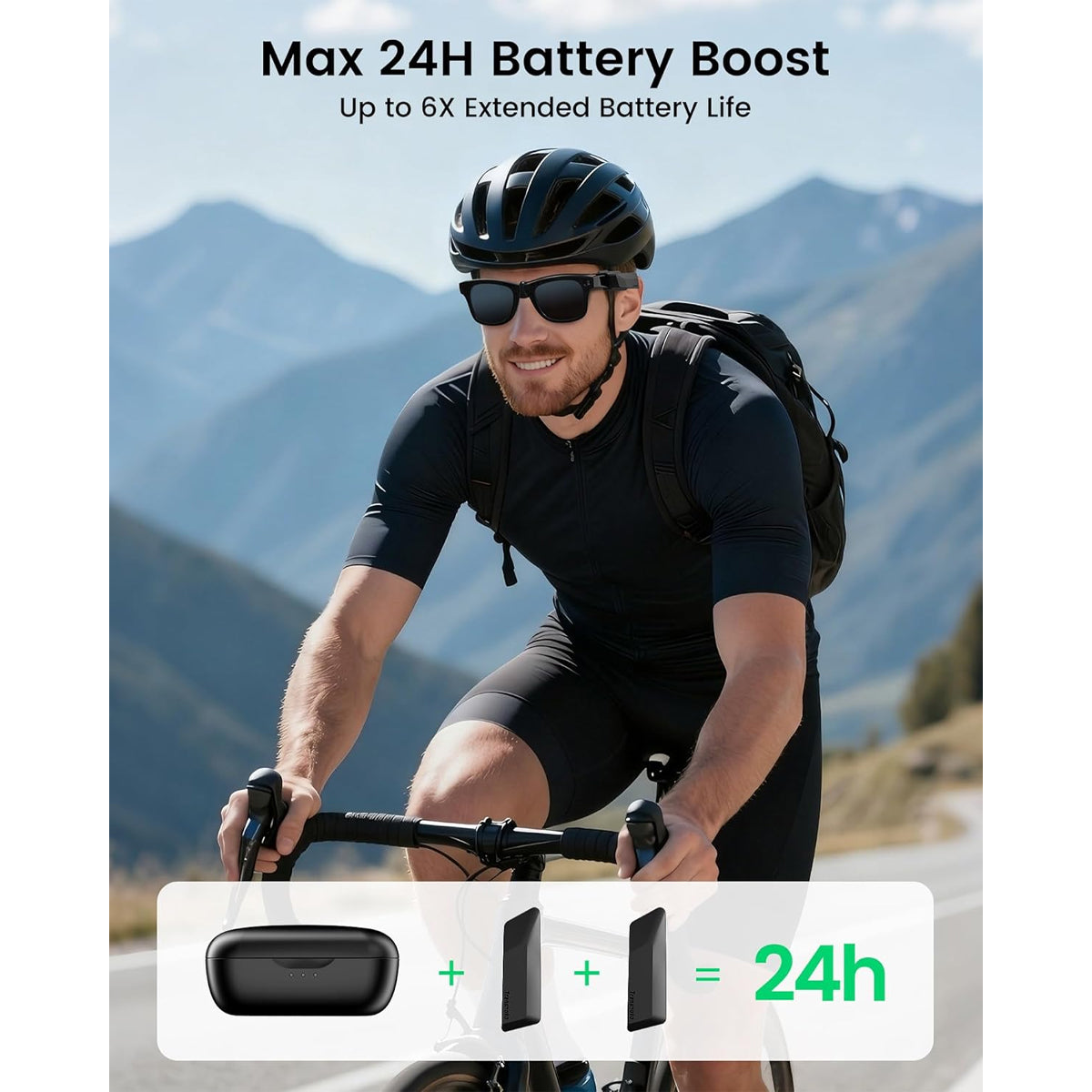 Transnovo Snap-On Portable Charger for Ray-Ban Meta Glasses