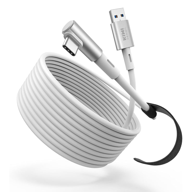 Kiwi Design Link Cable 16Ft (5M) for Meta Quest 2/3/Pro/3S/Pico 4 (White) (QC-8)