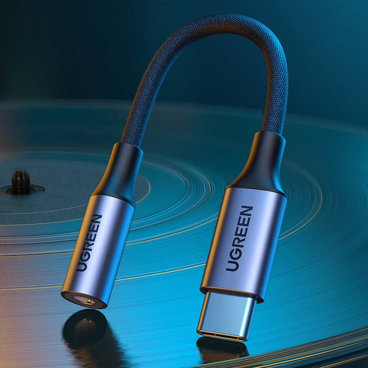 Ugreen USB-C to 3.5mm Audio Adapter - 10cm (Space Gray) (AV161/80154)