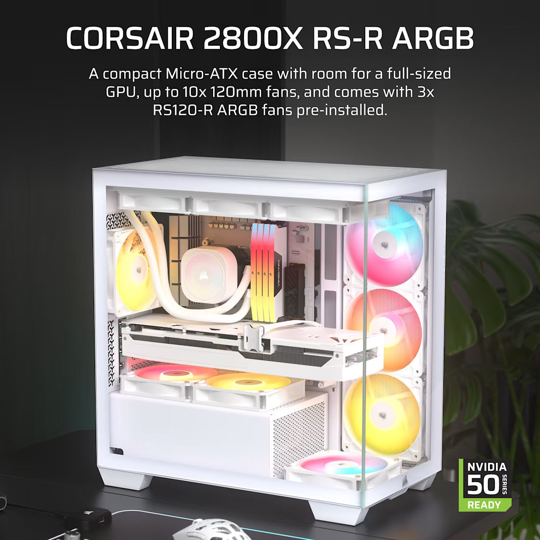 Corsair 2800X RS-R ARGB Micro-ATX PC Case