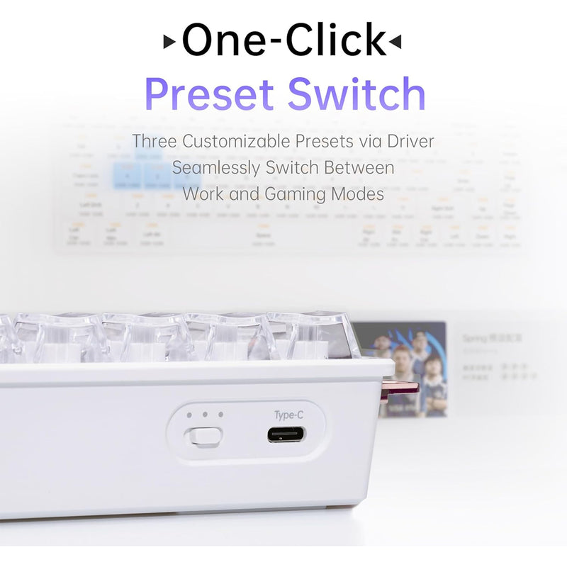 ATK 68 RX RGB Wired 68-Keys Gasket-Mounted Hot-Swappable Mechanical Keyboard