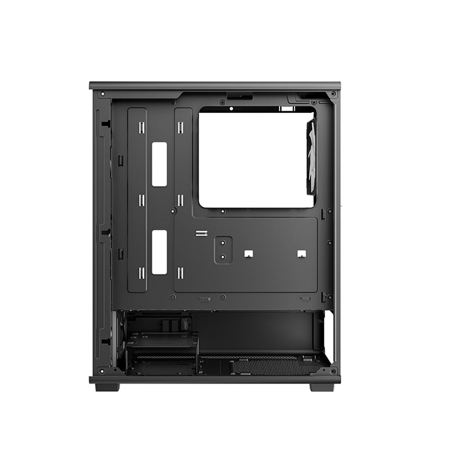 DeepCool CC550 4F Tempered Glass High-Airflow Mid-Tower ATX PC Case (Black) (R-CC550BKANA4-G)