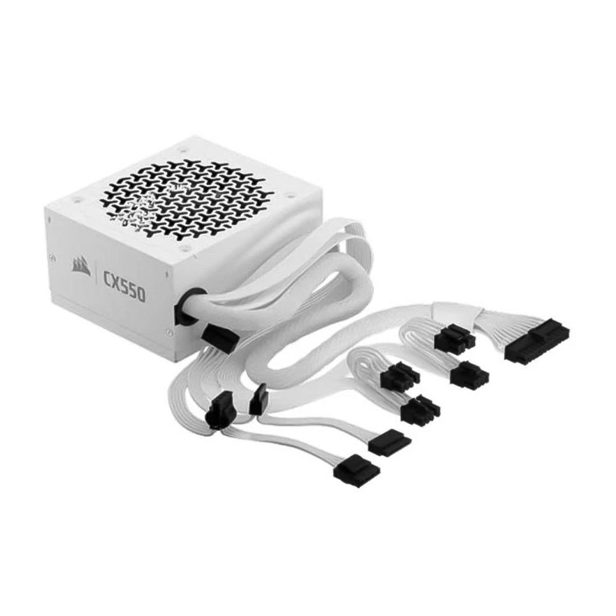 Corsair CX550 550W Cybenetics Silver ATX 3.1 PCIe Non-Modular ATX Power Supply (White)
