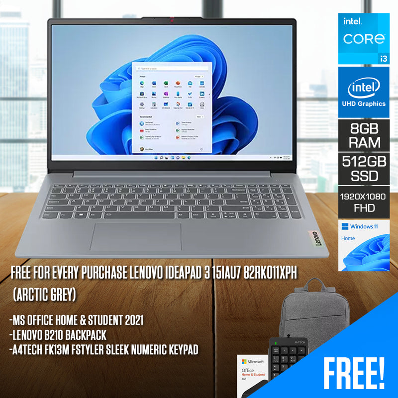 Lenovo IdeaPad 3 15IAU7 82RK011XPH Laptop (Arctic Grey)